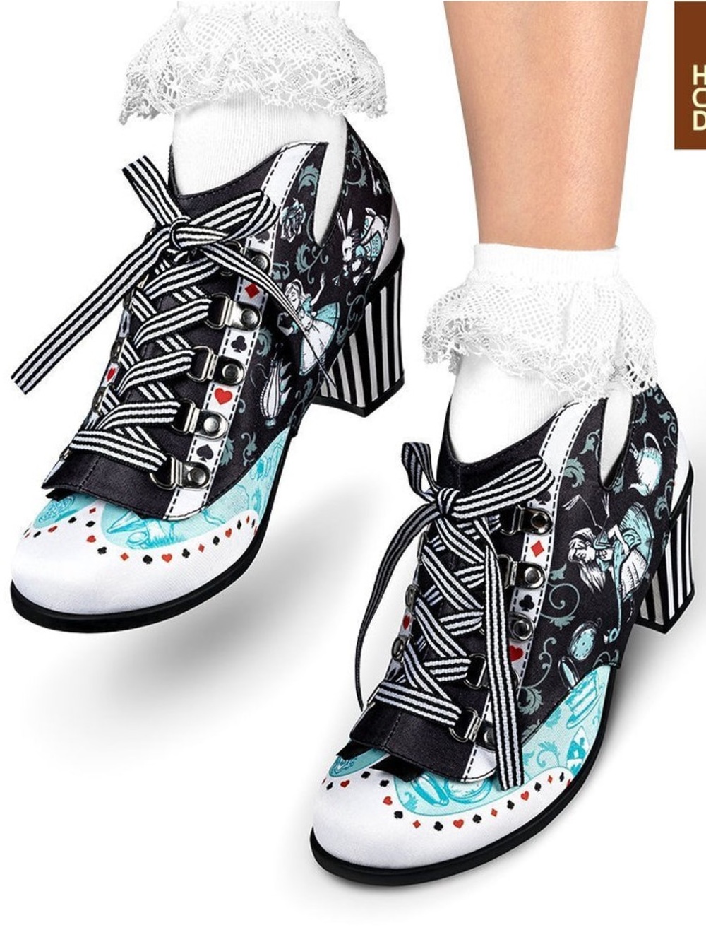 Hot chocolate design mary Jane shoes with removable cover